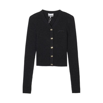 GANNI Damen Mini Lip Merino Cardigan 158361121 [P]