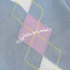 GANNI Damen Baumwoll Argyle Strickjacke 158361122 [P]