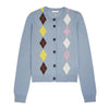 GANNI Damen Baumwoll Argyle Strickjacke 158361122 [P]
