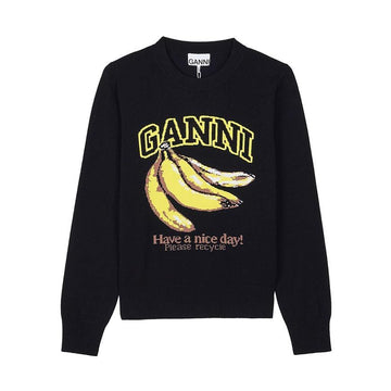 Ganni FW26 Women's Banana Graphic Knit 158361123 [P]