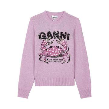 Ganni FW26 Women's Crab Graphic Wool Knit A1150008 868 158361127 [P]