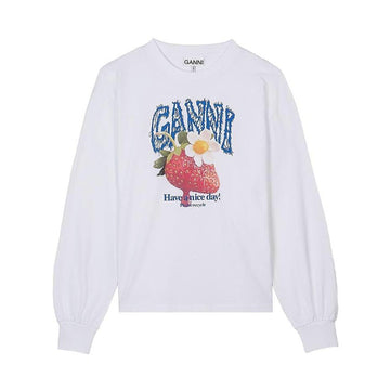 Ganni Strawberry Long Sleeve T-Shirt 158361133 [P]