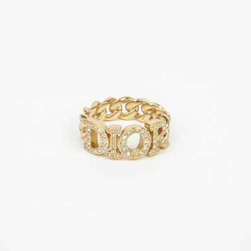 Dior Revolution Ring with Gold Finish Metal & White Crystal 158155557 [P]