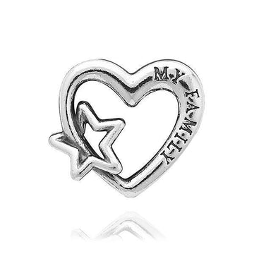 Pandora Openwork Family Heart Star Silver Charm 73425168 [P]
