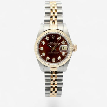 Rolex Lady Datejust 26 Cocoa Dial Watch 69173 Aftersetting Ten Point Diamond 1987 158361282 [P]