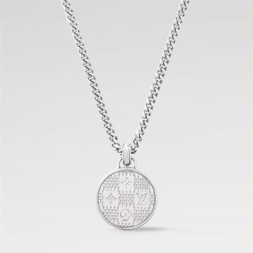 Louis Vuitton Damier Staples Pendant M02446 Necklace 158366743 [P]