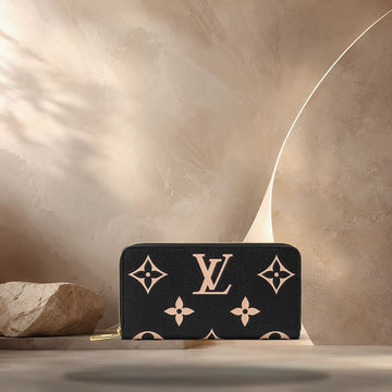 LOUIS VUITTON Zippy Wallet Schwarz / Beige M28794 158369967 [P]