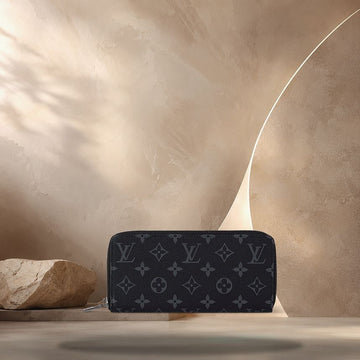 Louis Vuitton Zippy Wallet Horizontal Monogram Eclipse Coated Canvas M11611 158371688 [P]