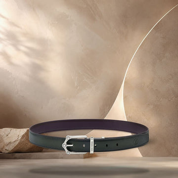 LOUIS VUITTON Frog Patinated 30mm Reversible Belt Green / Brown M4646 158370005 [P]