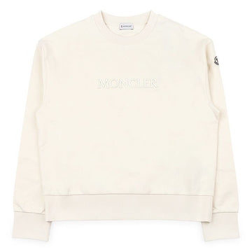 MONCLER Damen Sweatshirt mit Logo-Motiv (Elfenbein) 8G00020 89B2V 034 151801214 [P]