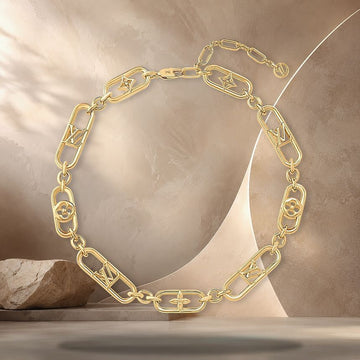 LOUIS VUITTON LVチェーンネックレス52cm 158370033 [P]