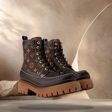 LOUIS VUITTON Remix Ankle Boots braun 158370055 [P]