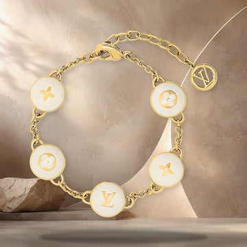 Louis Vuitton Pearly Confetti Bracelet Gold Metal 158370114 [P]
