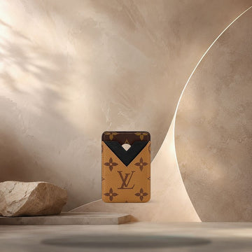 Louis Vuitton Magnetic Card Holder Monogram Reverse Coated Canvas 158371684 [P]
