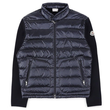 MONCLER Herren Hoodie mit hochgeschlossenem Kragen aus Strick und Mix-Padding (Navy) 9B00018 M1131 776 153078564 [P]