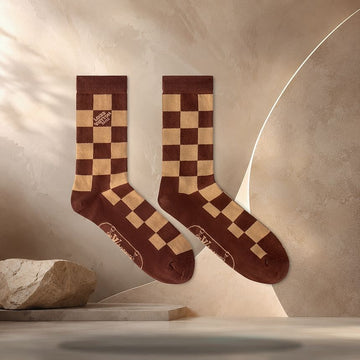 LOUIS VUITTON Damier Skate Socken Braun M5212 158370356 [P]