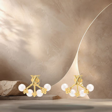 Louis Vuitton Mini Gram Pearl Earrings M01258 158370375 [P]