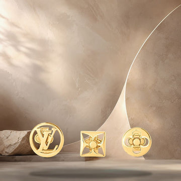 LOUIS VUITTON Crazy in Lock Ohrringe Set Gold-Ton Metall-Details M00395 158370384 [P]