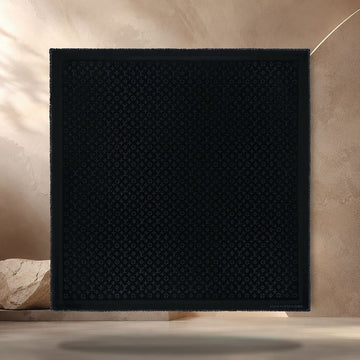 LOUIS VUITTON Monogram Klassiker Schal Schwarz 158370510 [P]