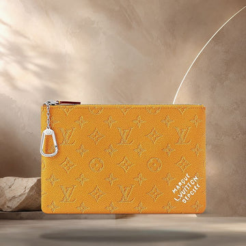 Louis Vuitton Key Pouch M Saffron Yellow M27110 158370826 [P]