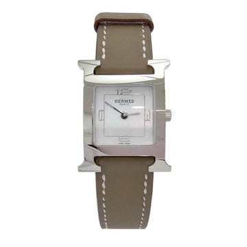 HERMES Damenarmbanduhr, kleines Modell 25 mm, Edelstahl, taupe W122025WW00 158370914 [P]