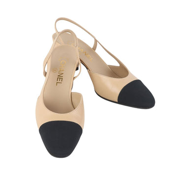 CHANEL Classic Mid Heel Slingback 37.5 (Department Store Invoice) 37501Y 158371407 [P]