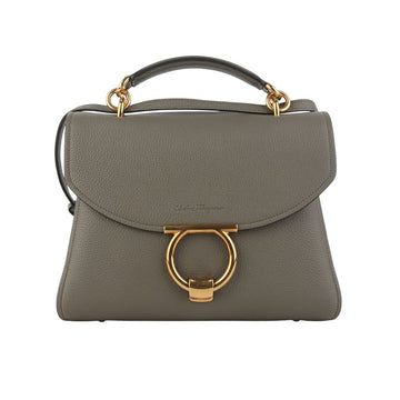 SALVATORE FERRAGAMO 21 H493 Margo Gancini Goldene Top Handle Schultertasche 37500Y 158371585 [P]