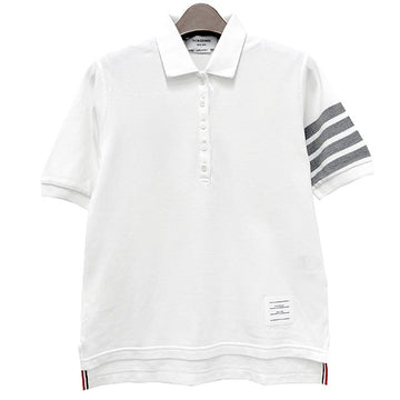 THOM BROWNE クラシックな斜めストライプポロシャツ 半袖 ホワイト 158340107 [P]