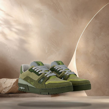 Louis Vuitton Trainer Sneakers Green 158372309 [P]