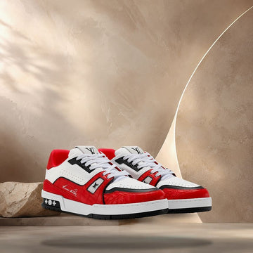 Louis Vuitton Trainer Sneakers Red 158372461 [P]