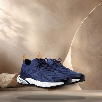 LOUIS VUITTON Technische Strick-Sneakers in Marineblau 158372490 [P]