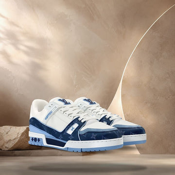 Louis Vuitton Trainer Sneakers Navy Blue 158372501 [P]