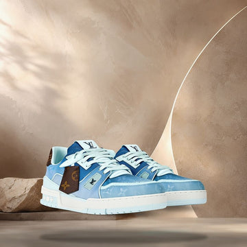 LOUIS VUITTON Trainer Sneaker Blau 158372512 [P]