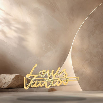 Louis Vuitton Script Barrette Gold Metal M03251 158372631 [P]