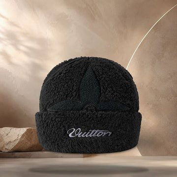 LOUIS VUITTON Fleece-Mütze mit Monogramm Schwarz M5334 158375578 [P]