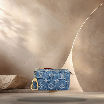 LOUIS VUITTON Trousse Speedy Blau Denim M27604 158375640 [P]