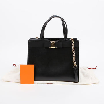 SALVATORE FERRAGAMO Mediium Top Handle Bag Schwarz 158093067 [P]