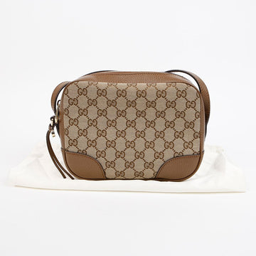 GUCCI Disco Canvas Crossbody Bag Braun 158314412 [P]
