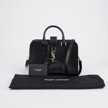 SAINT LAURENT Damen Cabas Baby Leder Tote Bag Schwarz mit Golddetails 158093076 [P]