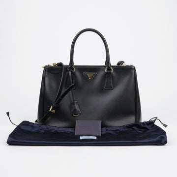 Prada Saffiano Lux Tote Shoulder Bag Black 158093317 [P]