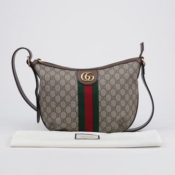 GUCCI Ophidia GG Supreme Canvas Hobo Schultertasche Braun 158122603 [P]