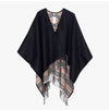 Burberry Check Wool Reversible Fringe Women's Cape 152747680 [P]