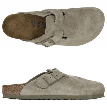 BIRKENSTOCK フェイデッドカーキ ボストン スウェード ミュール 1025844 157548011 [P]