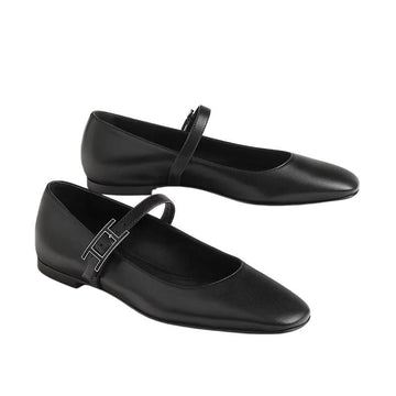Hermes Ballerina Flat Shoes for Women - Noir H242047Z 02365 158379005 [P]