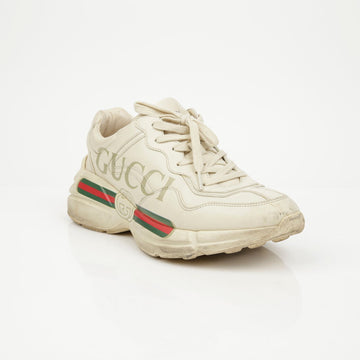 GUCCI Vintage Logo Leder Sneakers Ivory 158314172 [P]