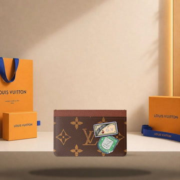 Louis Vuitton Card Holder Mon Monogram Canvas, Cross-Grain Leather Lining 158379875 [P]