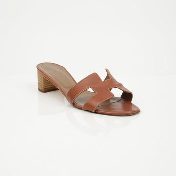 HERMES Damen Oasis Gold Sandalen Slipper 158314649 [P]