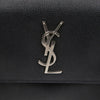 SAINT LAURENT サンセット ミディアム スムース レザー チェーン クロスバッグ ブラック シルバー 158350932 [P]
