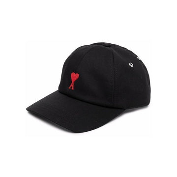 AMI Heart Logo Baseball Cap Black 22FW 481 001 40202492 [P]