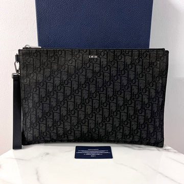 DIOR Oblique A4 Clutch Pouch Bag Schwarz 2ESCA339YSE-H03E 158391006 [P]